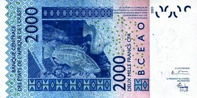 Billet du Togo 2000 francs année 2003 pick 816a UNC