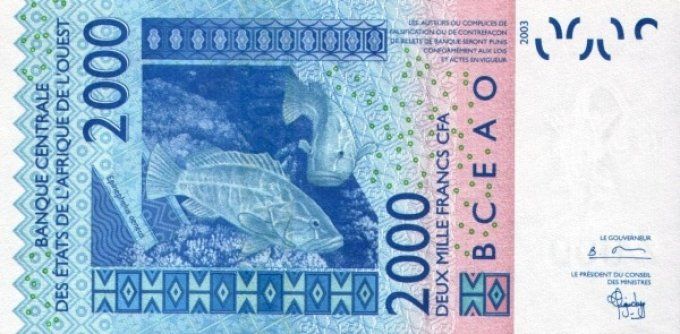Billet du Togo 2000 francs année 2004 pick 816b UNC