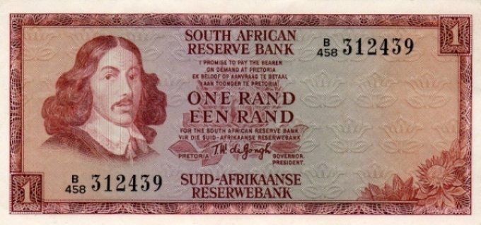 Billet Afrique du sud 1 Rand 1973 pick 115b neuf UNC