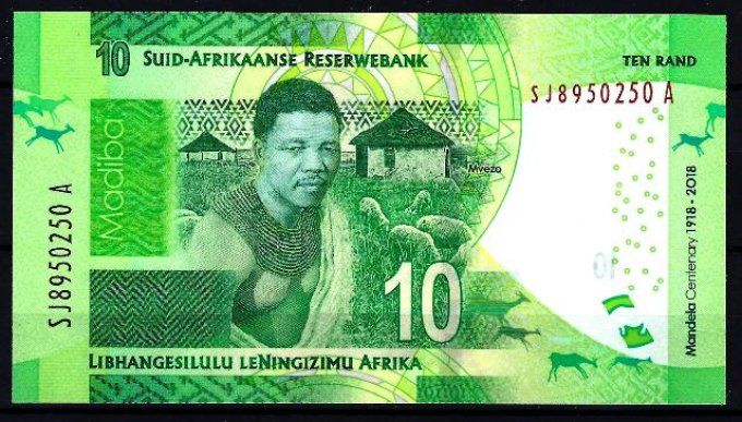 Billet Afrique du sud 10 Rand 2018 pick 143 UNC