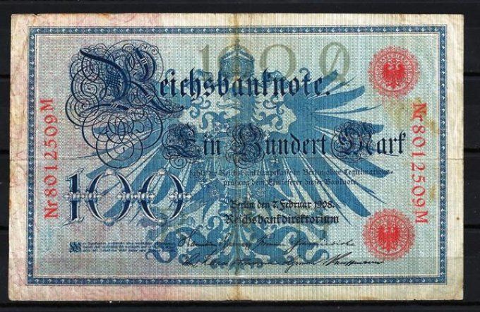 Billet Allemagne 1908 (4) pick 33a occasion Very Fine