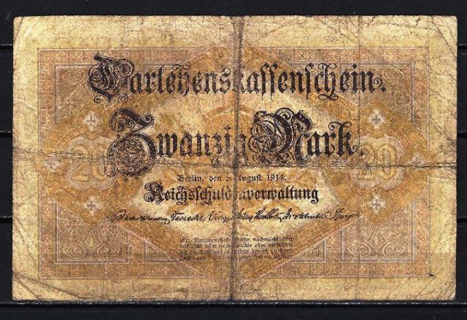 Billet Allemagne 1914 (2) pick 48a occasion Very Fine