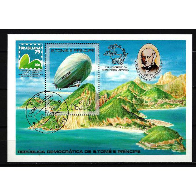 Saint Thomas et Prince 1979 (BD18) bloc oblitéré