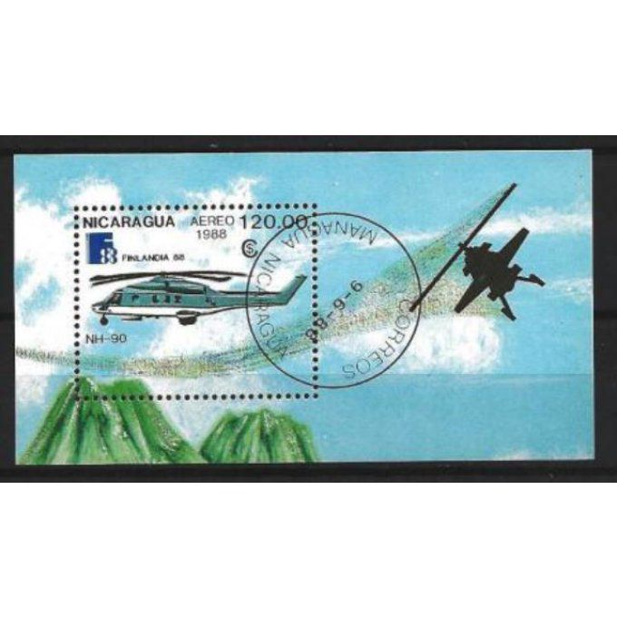 Nicaragua 1988 (AV19) bloc oblitéré