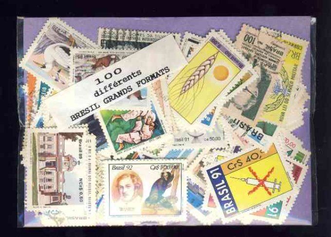 Collections de timbres du Brésil grands formats