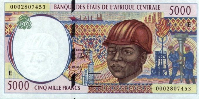 Billet du Cameroun 5000 francs année 2000 pick 204f UNC