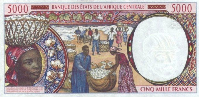 Billet du Cameroun 5000 francs année 2000 pick 204f UNC