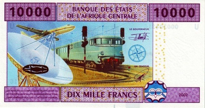 Billet du Cameroun 10000 francs année 2002 pick 210 UNC