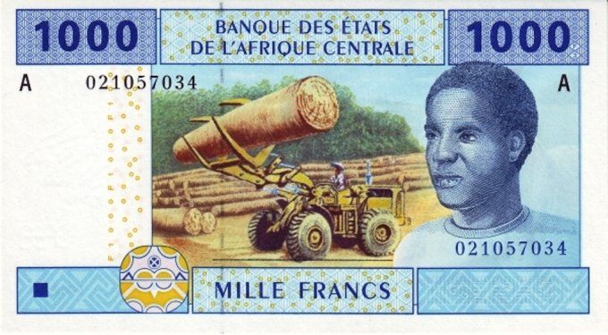 Billet du Gabon 1000 francs année 2002 pick 407 UNC