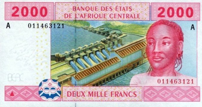 Billet du Gabon 2000 francs année 2002 pick 408 UNC