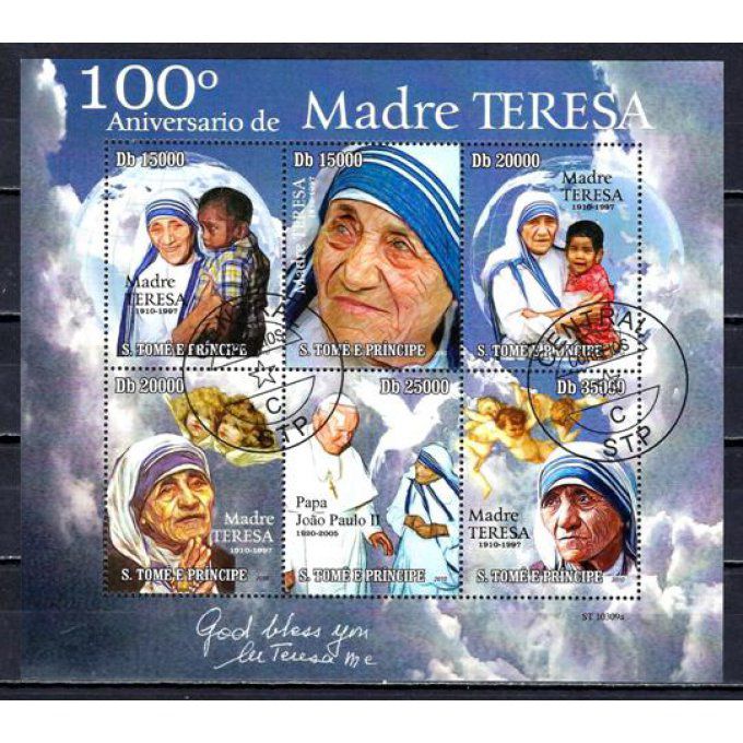 Saint Thomas et Prince 2010 (CE18) série complète de 6 timbres oblitérés