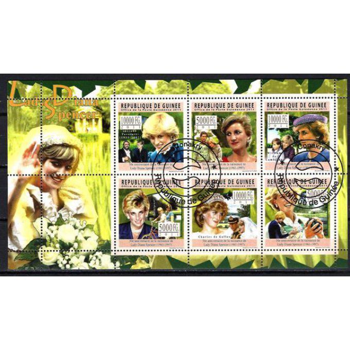 Guinée 2011 (CE2) série complète de 6 timbres oblitérés