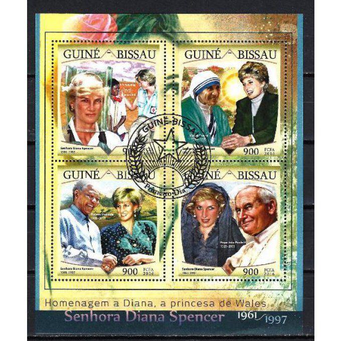 Guinée Bissau 2016 (CE3) série complète de 4 timbres oblitérés