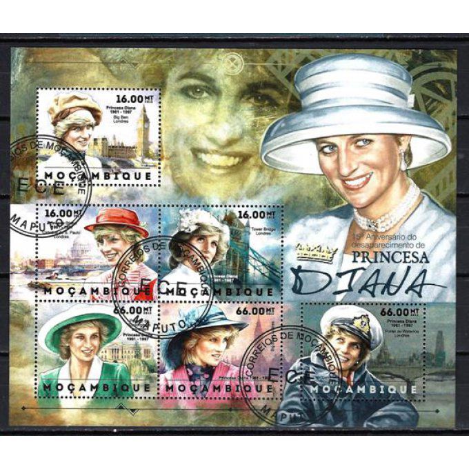 Mozambique 2012 (CE4) série complète de 6 timbres oblitérés