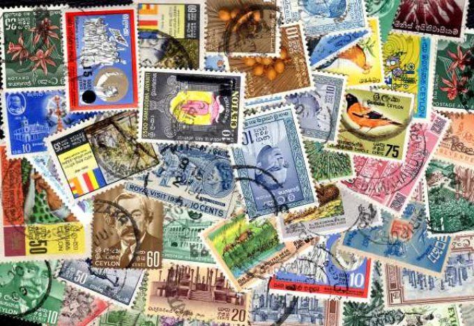 Collections de timbres du Ceylan