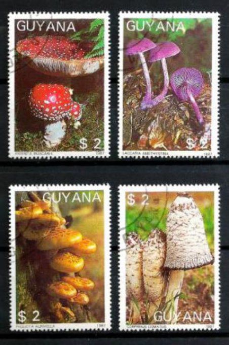 Guyana 1988 (CP14) série complète de 4 timbres oblitérés