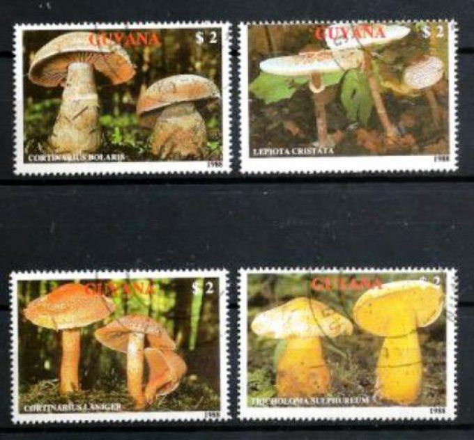 Guyana 1989 (CP16) série complète de 4 timbres oblitérés
