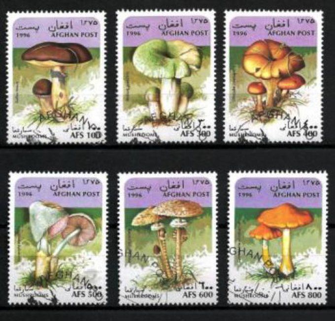 Afghanistan 1996 (CP1) série complète de 6 timbres oblitérés