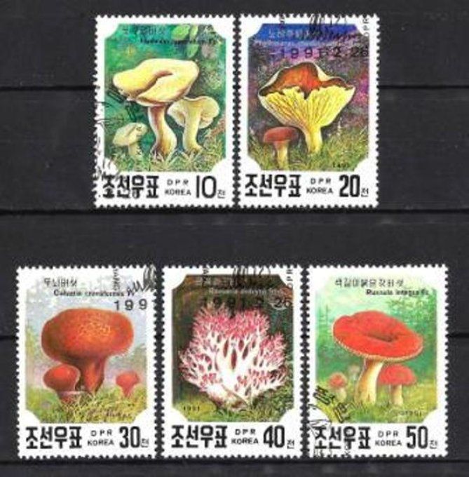 Corée du Nord 1991 (CP33) série complète de 5 timbres oblitérés