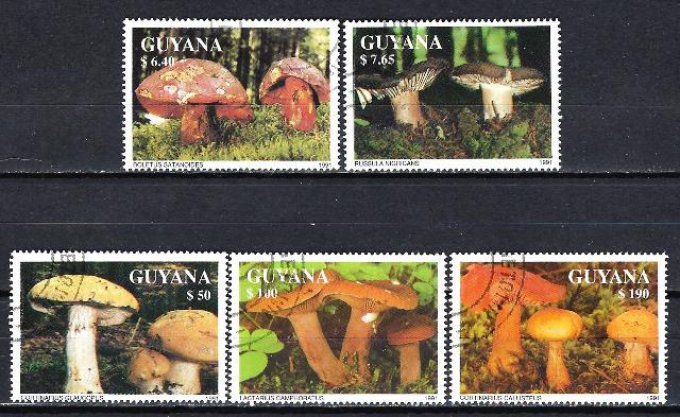 Guyana 1991 (CP44) série complète de 5 timbres oblitérés