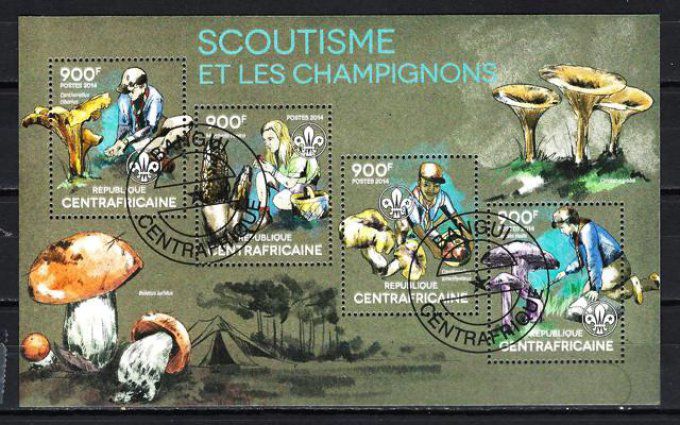 Centrafrique 2014 (CP49) série complète de 4 timbres oblitérés