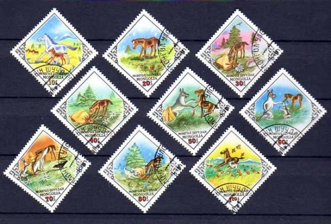 Mongolie 1983 (chev24) série complète de 9 timbres oblitérés