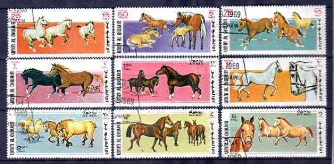 Umm Al Qiwain 1969 (chev29) série complète de 9 timbres oblitérés