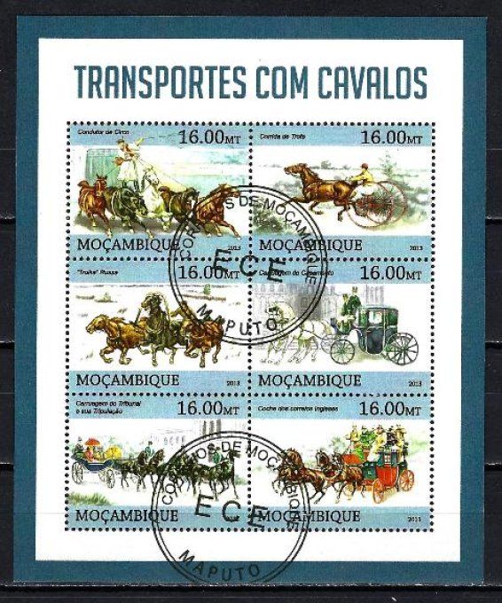 Mozambique 2013 (chev49) série complète de 6 timbres oblitérés