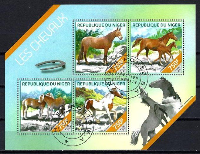 Niger 2014 (chev50) série complète de 4 timbres oblitérés