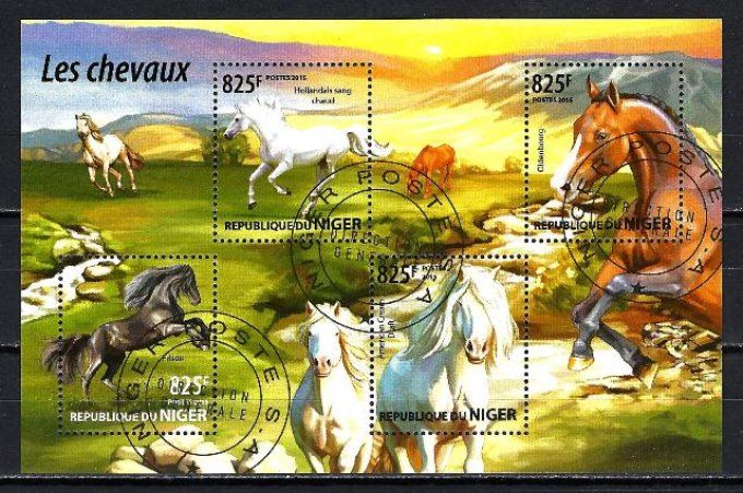 Niger 2015 (chev51) série complète de 4 timbres oblitérés