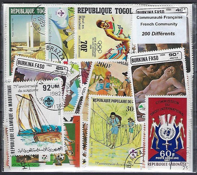 Collections de timbres de la Communauté Française oblitérés
