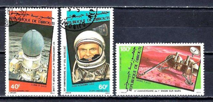 Djibouti 1982 (cos10) série complète de 3 timbres oblitérés