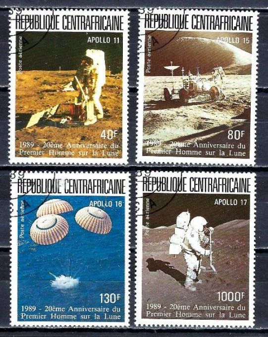 Centrafrique 1989 (cos2) série complète de 4 timbres oblitérés