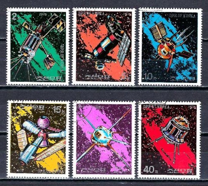 Corée du Nord 1976 (cos3) série complète de 6 timbres oblitérés