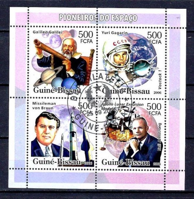 Guinée Bissau 2006 (cos7) série complète de 4 timbres oblitérésen feuillet