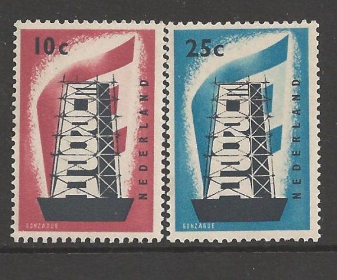 Europa 1956 Pays-Bas Yvert 659+660 neuf ** MNH