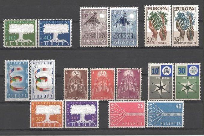 Europa 1957 - Année complète neuf ** luxe MNH