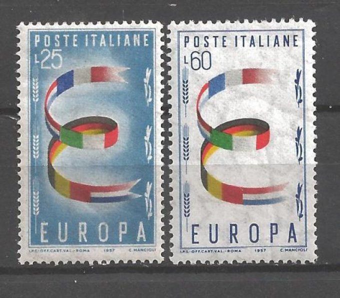 Europa 1957 Italie Yvert 744+745 neuf ** MNH