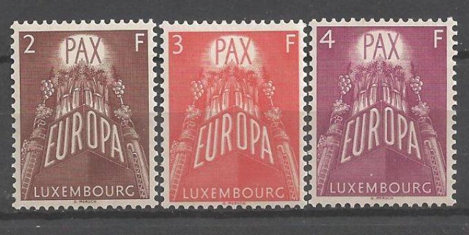 Europa 1957 Luxembourg Yv. 531 à 533 neuf ** MNH