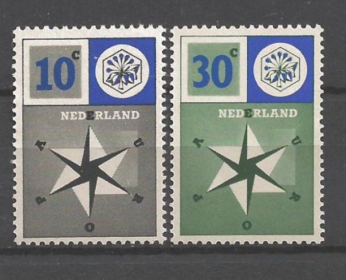 Europa 1957 Pays-Bas Yvert 678+679 neuf ** MNH