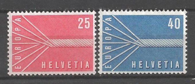 Europa 1957 Suisse Yvert 595+596 neuf ** MNH