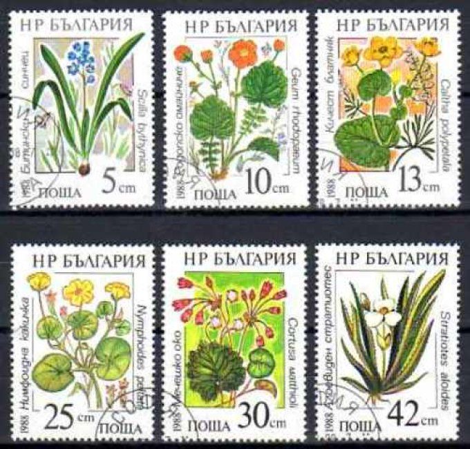 Bulgarie 1988 (FL108) série complète de 6 timbres oblitérés