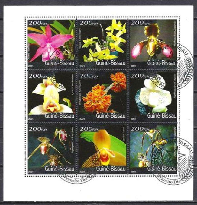 Guinée Bissau 2001 (FL135) série complète de 9 timbres oblitérés