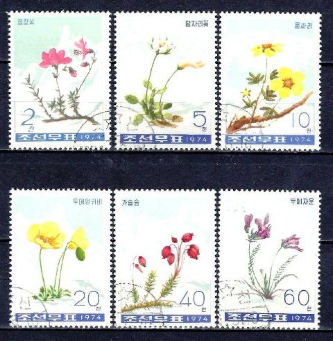 Corée du Nord 1975 (FL147) série complète de 6 timbres oblitérés