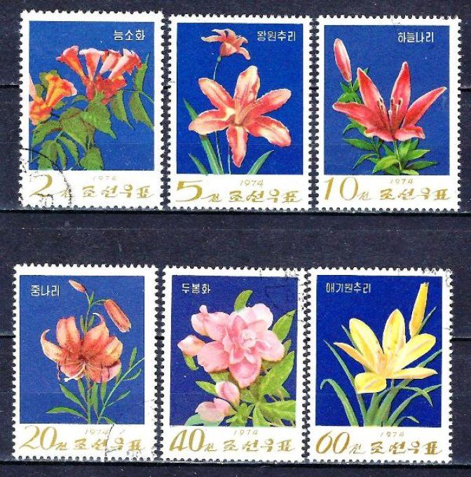 Corée du Nord 1974 (FL152) série complète de 6 timbres oblitérés