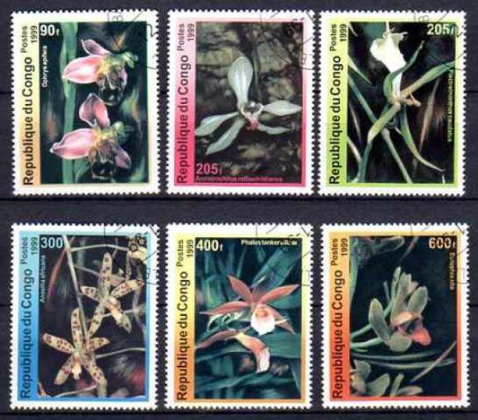 Congo 1999 (FL31) série complète de 6 timbres oblitérés