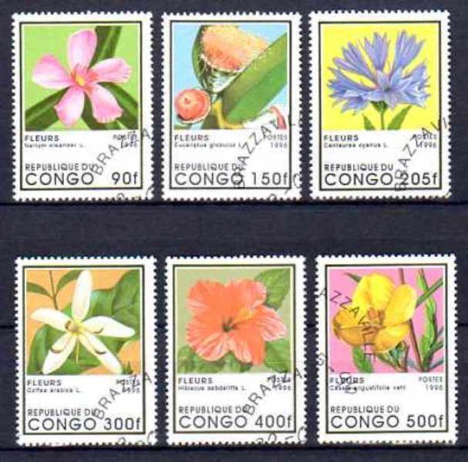 Congo 1996 (FL33) série complète de 6 timbres oblitérés
