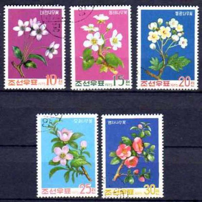 Corée du Nord 1975 (FL34) série complète de 5 timbres oblitérés