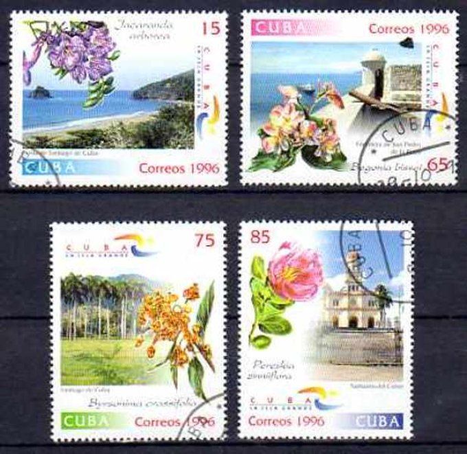 Cuba 1996 (FL44) série complète de 4 timbres oblitérés