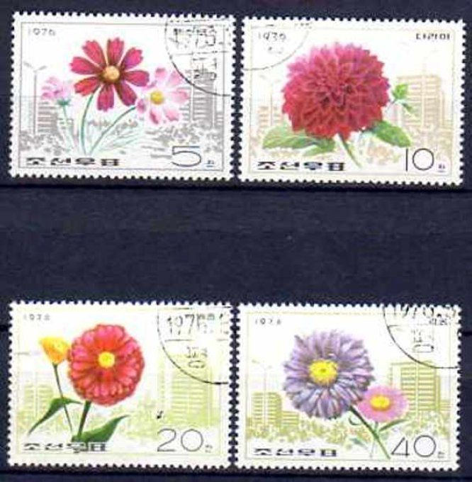 Corée du Nord 1976 (FL46) série complète de 4 timbres oblitérés